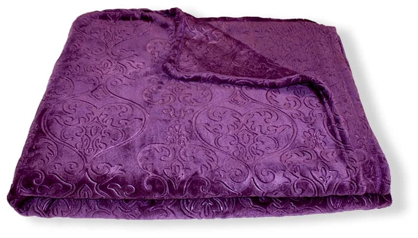 پتو گلبافت بنفش رنگ ثابت و ماندگار پس از شستشو